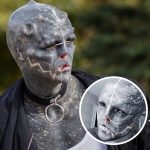 35 years old Tattooed “Black Alien” Can’t Find Job Due To His Looks, Here’s What He Looked Like Before