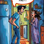 A guy suspects his wife is cheating on him