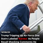 Trump Trips On Air Force One Steps After Mocking Biden—internet Calls It ‘Karma’