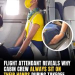 Flight attendant explains the unexpected reason cabin crew keep their hands under their thighs during takeoff and landing