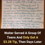 Waiter Receives a $3.28 Tip from Teens—Days Later, a Surprising Note Arrives