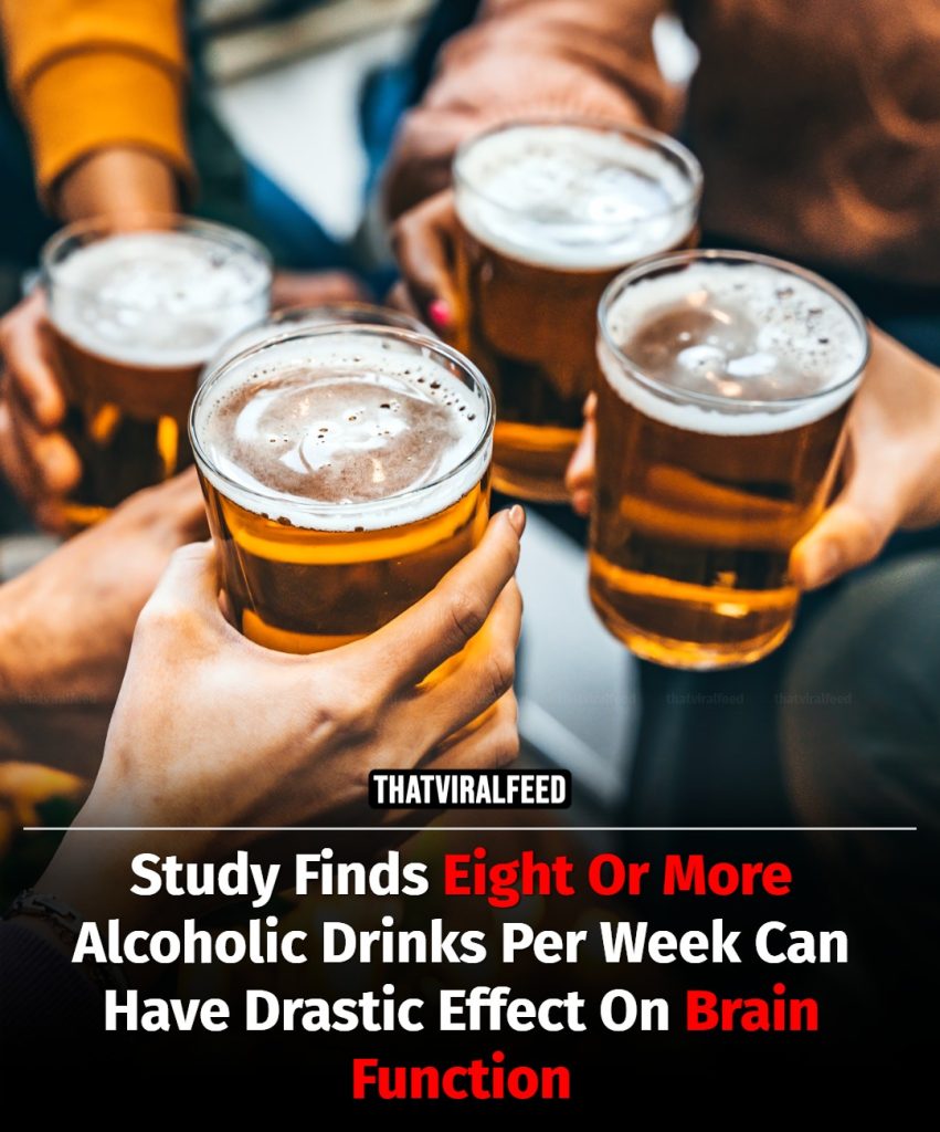 Study Finds Eight Or More Alcoholic Drinks Per Week Can Seriously Harm Brain Function