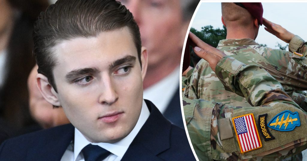 Social media demands Barron Trump enlists in US Army