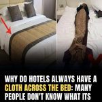 What’s the purpose of the fabric strip across hotel beds?