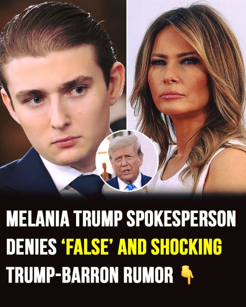 Melania Trump spokesperson denies ‘false’ rumor about Trump and Barron