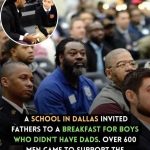 Each year, Dr. Billy Earl Dade Middle School in Dallas, Texas, holds a “Breakfast with Dads” event to encourage fathers and father figures to connect with their students. Many of these students come from challenging backgrounds.