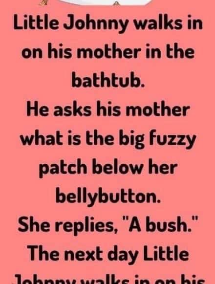Little Johnny Walks in on his mother, read more below..