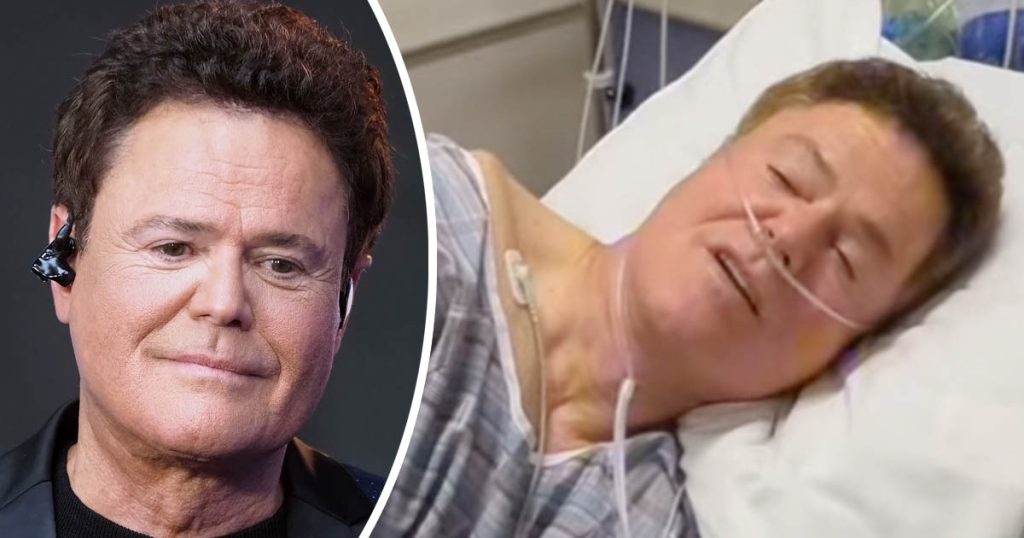 Donny Osmond shares emotional update from hospital bed and fans are concerned