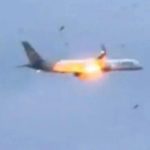 Sh0ck moment Boeing plane engine bursts into flames sparking emergency landing as passenger says ‘I sent goodbye texts’