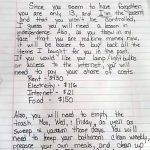 A note that a mother left on her “disrespectful” son’s door is now going viral.