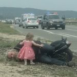 Little girl in princess dress saved unconscious biker she found in ditch