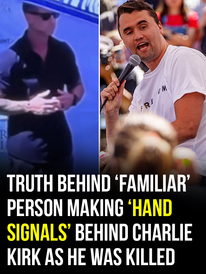Truth behind person ‘making hand signals’ behind Charlie Kirk as got killed