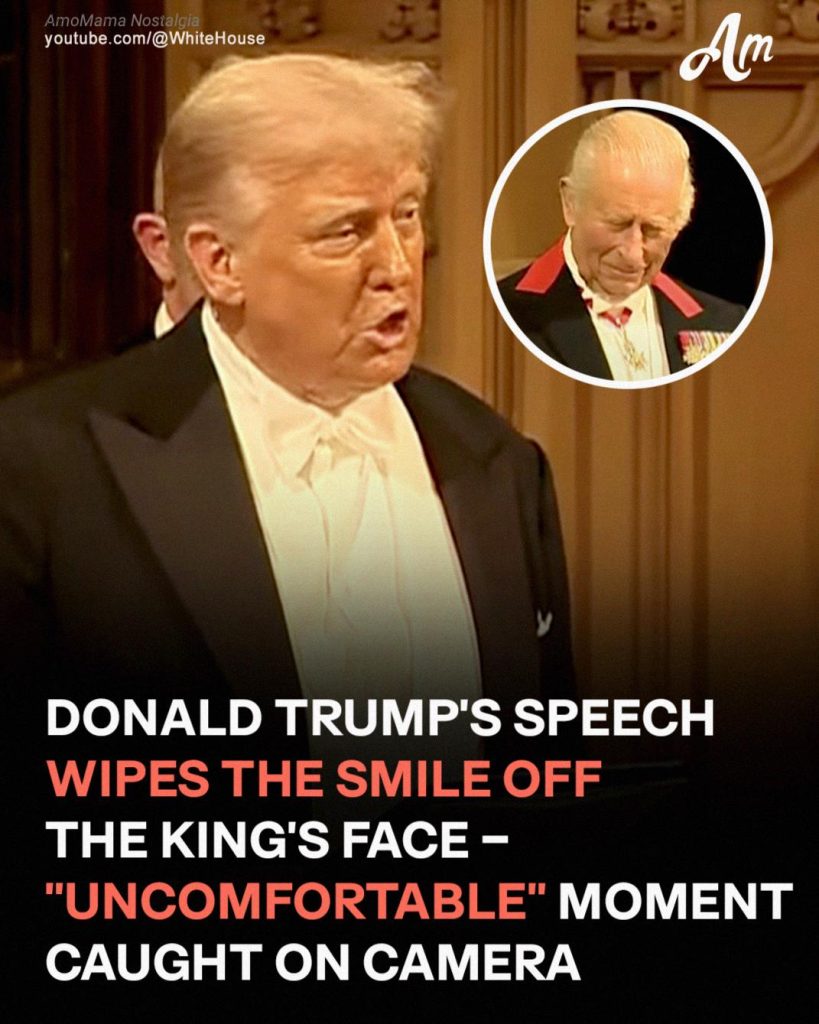 Donald Trump Gives a Speech During a State Banquet While on His Visit to the UK
