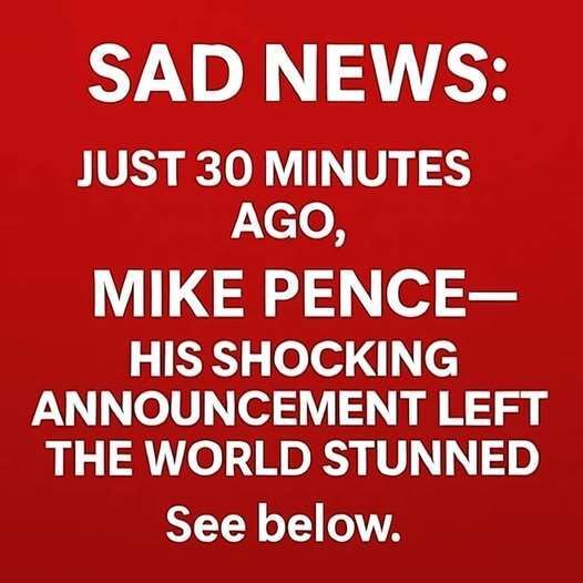Mike Pence with tears in their eyes make the sad announcement..