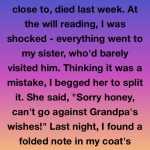 The Note Grandpa Left Me