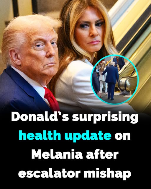 Donald Trump shares surprising health update on Melania after escalator mishap