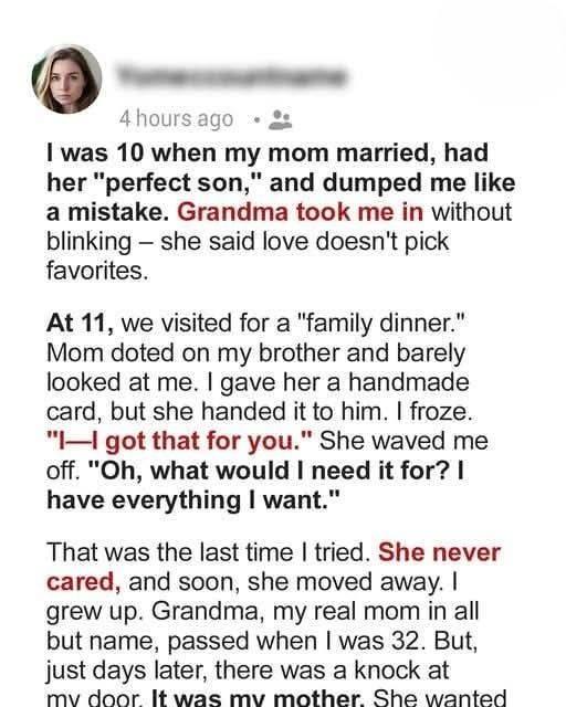 She Gave Me Away at Ten — But Grandma Saved My Life