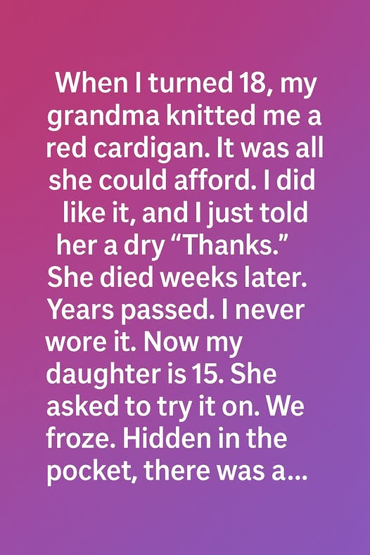 The Red Cardigan: A Hidden Message of Love Across Generations