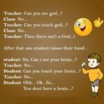 Joke about a teacher that tells student that God doesn’t exist