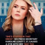 Karoline Leavitt’s Tight-Fitting Dress at a Press Gaggle Draws Notice