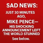 Mike Pence with tears in their eyes make the sad announcement..