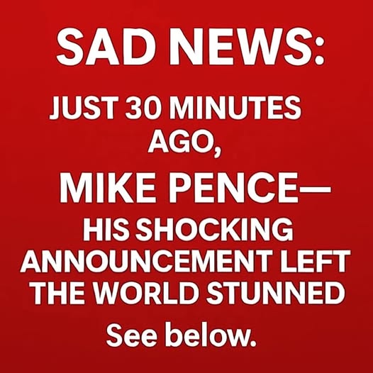 Mike Pence with tears in their eyes make the sad announcement..