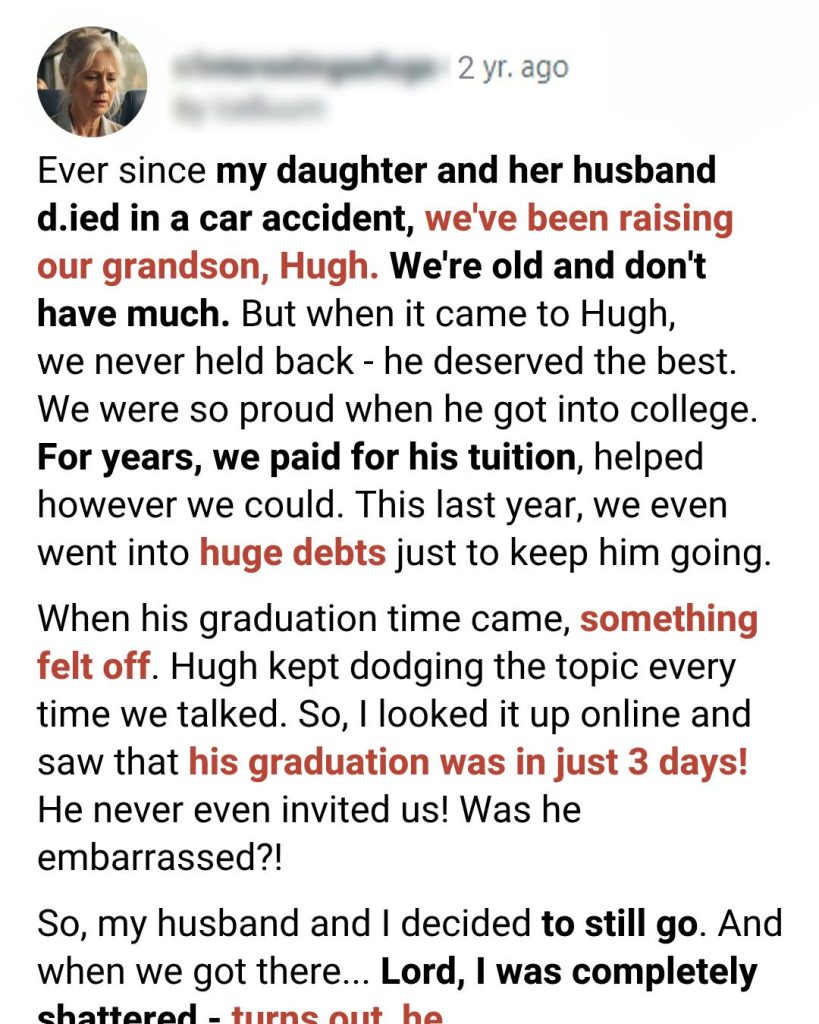 We Spent Our Last Savings For Our Grandson’s Education, But He Didn’t Even Invite Us To His Graduation