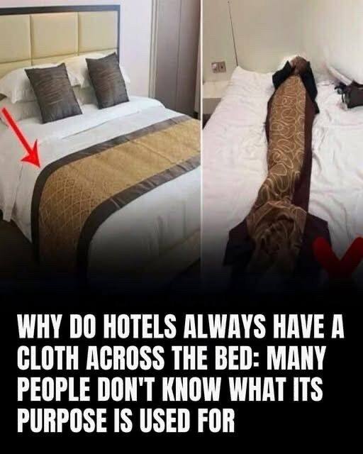 Why Hotels Really Use That Strip Across the Bed
