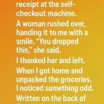 I Found a Note on My Grocery Receipt — and It Saved Me