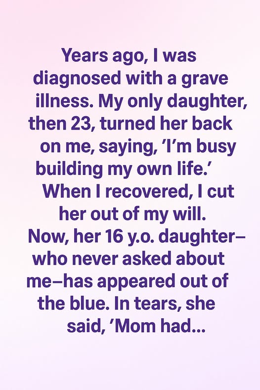 I Cut My Daughter Out of My Will—Years Later, Her Child Knocked on My Door in Tears