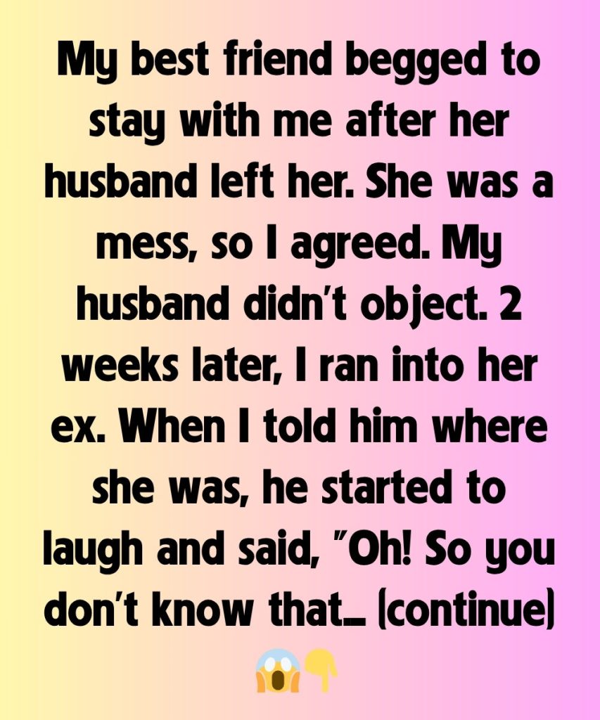 MY BEST FRIEND MOVED IN AFTER HER DIVORCE — BUT THEN HER EX DROPPED A BOMB ON ME