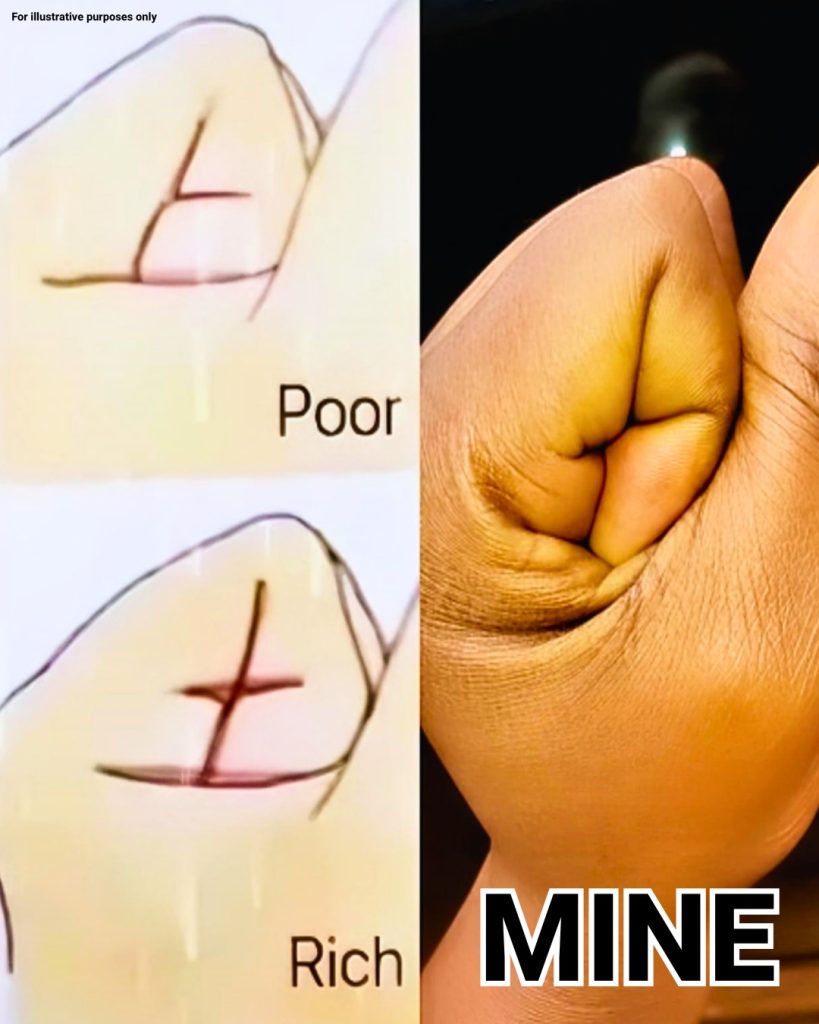 The Secret of Our Hand to Show RICH or POOR…