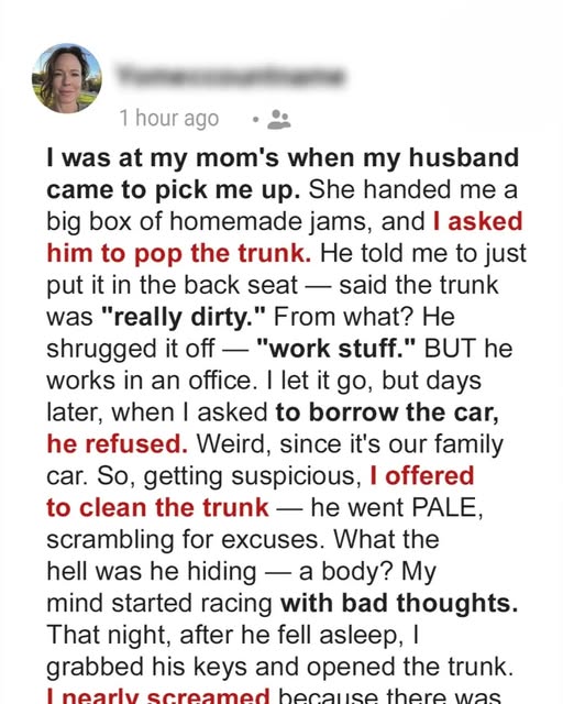 My Husband Kept the Car Trunk Locked for Days — What I Found Changed Everything