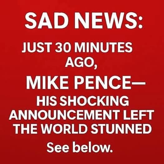 Mike Pence with tears in their eyes make the sad announcement..