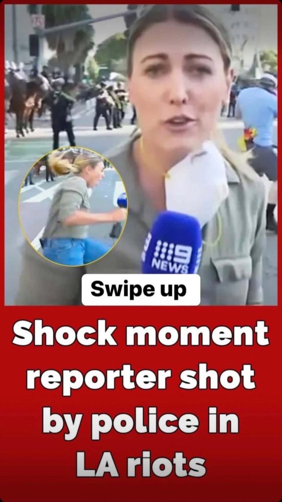 Reporter shot by police while filming LA riots